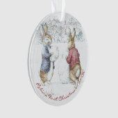 ピーター・ザ・ラビットパーソナライズされた初めてのクリスマス オーナメント (正面)