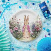 ピーター・ザ・ラビットピンクの上着を庭で ペーパープレート (パーティー)