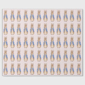 ピーター・ザ・ラビットピンク背景 ラッピングペーパー (フラット)