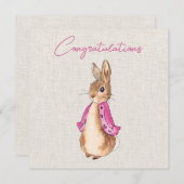 ピーター・ザ・ラビットフロッピーベージュのリネンの背景 (正面/裏面)