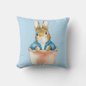 ピーター・ザ・ラビットポット・ホワイト・バブル・ガム クッション (正面)