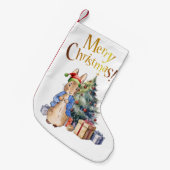 ピーター・ザ・ラビットメリークリスマスツリー スモールクリスマスストッキング (正面 (吊り時))