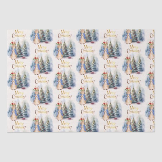ピーター・ザ・ラビットメリークリスマスツリー 薄葉紙 (正面)