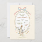 ピーター・ザ・ラビットリボンガーデン赤ちゃんシャワー 招待状 (正面)