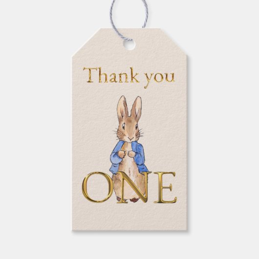ピーター・ザ・ラビットワンありがとう ギフトタグ (正面)
