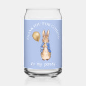 ピーター・ザ・ラビット私の来パーティーに感謝 ガラス缶 (裏面)