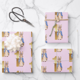 ピーター・ザ・ラビット蝶と最初の誕生日 ラッピングペーパーシート