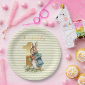 ピーター・ザ・ラビット野菜を摘む最初の誕生日 ペーパープレート (パーティー)