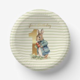 ピーター・ザ・ラビット野菜を摘む最初の誕生日 ペーパーボウル