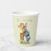 ピーター・ザ・ラビット野菜を摘む最初の誕生日 紙コップ (正面)