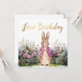 ピーター・ザ・ラビット1歳の誕生日 カード (正面/裏面インサイチュ)