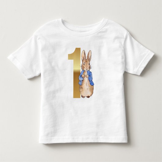 ピーター・ザ・ラビット1歳の誕生日 トドラーTシャツ (正面)