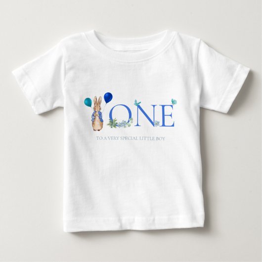 ピーター・ザ・ラビット1歳の誕生日 ベビーTシャツ (正面)