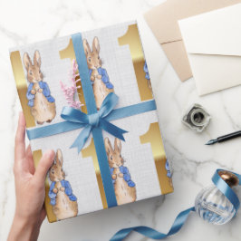 ピーター・ザ・ラビット1歳の誕生日 ラッピングペーパー