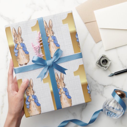 ピーター・ザ・ラビット1歳の誕生日 ラッピングペーパー (ギフト)
