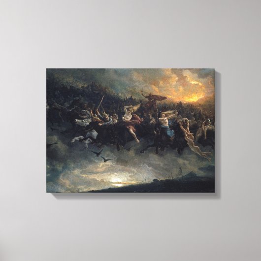 ピーター・ニコライ・アルボによるオジンの野生の狩り キャンバスプリント (正面)