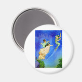 ピーター・パン、ウェンディ、ジョン、マイケル・フライ遠くに マグネット (正面/裏面)