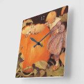 ピーター、ピーターのカボチャ食べる人の童謡 スクエア壁時計 (傾斜)