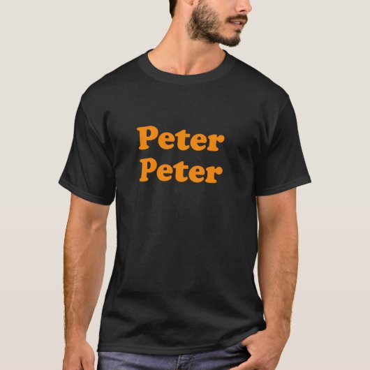 ピーター・ピーター夫婦のカボチャ大食いハロウィン Tシャツ (正面)