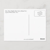 ピーター、ピーター、カボチャ食べ物の子供部屋韻 ポストカード (裏面)