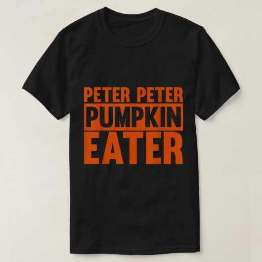 ピーター・ピーター・カボチャ・イーター・ハロウィーンの衣装 Tシャツ (デザイン正面)
