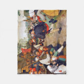 ピーター・ブルーゲルの農夫の踊り フリースブランケット (正面)