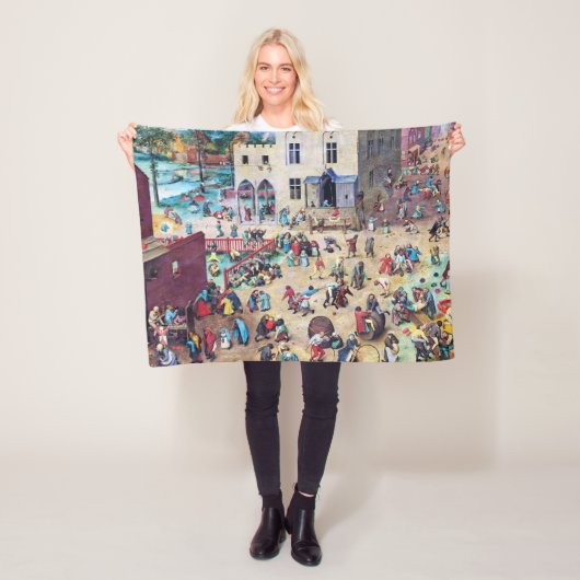 ピーター・ブルーゲル子供の遊び フリースブランケット (インサイチュ)