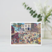 ピーター・ブルーゲル子供の遊び ポストカード (スタンド正面)