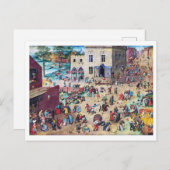 ピーター・ブルーゲル子供の遊び ポストカード (正面/裏面)