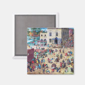 ピーター・ブルーゲル子供の遊び マグネット (正面/裏面)