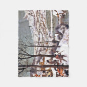 ピーター・ブルーゲル長老の雪の中のハンター フリースブランケット (正面)