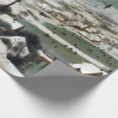 ピーター・ブルーゲル雪の中で長老のハンター ラッピングペーパー (角)