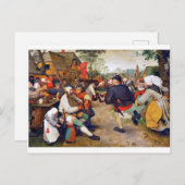 ピーター・ブルーゲル・ペザント・ダンス ポストカード (正面/裏面)