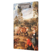 ピーター・ポール・ルーベンス牛の牛が住む土地の熟女 クリップボード (左)