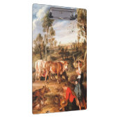 ピーター・ポール・ルーベンス牛の牛が住む土地の熟女 クリップボード (右)