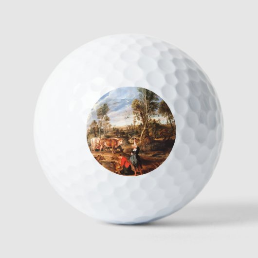 ピーター・ポール・ルーベンス牛の牛が住む土地の熟女 ゴルフボール (正面)