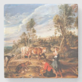 ピーター・ポール・ルーベンス牛の牛が住む土地の熟女 ストーンコースター (正面)