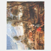 ピーター・ポール・ルーベンス牛の牛が住む土地の熟女 フリースブランケット (正面)