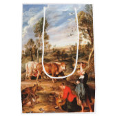 ピーター・ポール・ルーベンス牛の牛が住む土地の熟女 ミディアムペーパーバッグ (裏面)