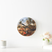 ピーター・ポール・ルーベンス牛の牛が住む土地の熟女 ラウンド壁時計 (ホーム)