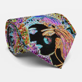「ピーター・マックスアート・スタイル」マルディ・グラ・タイ ネクタイ (ロール)