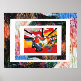 ピーター・マックススタイルオリジナルはアクリル絵画の ポスター