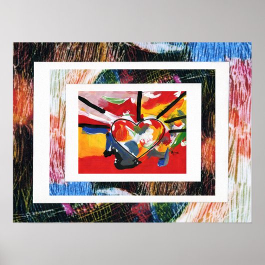 ピーター・マックススタイルオリジナルはアクリル絵画の ポスター (正面)