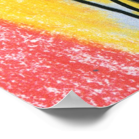 ピーター・マックススタイルオリジナルはアクリル絵画の ポスター (角)