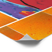 ピーター・マックススタイルオリジナルはアクリル絵画の ポスター (角)