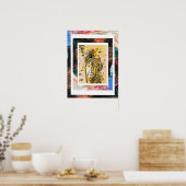 ピーター・マックススタイルオリジナルはアクリル絵画の ポスター (キッチン)