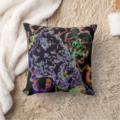 「ピーター・マックス・アート・スタイル」の抽象芸術・プロフィール枕 クッション (ブランケット)