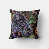 「ピーター・マックス・アート・スタイル」の抽象芸術・プロフィール枕 クッション (裏面)