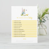 ピーター・ラビットがベビー黄色の赤ちゃんシャワーを望む 招待状 (スタンド正面)