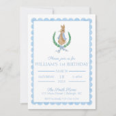 ピーター・ラビットの最初の誕生日パーティーへの招待 招待状 (正面)